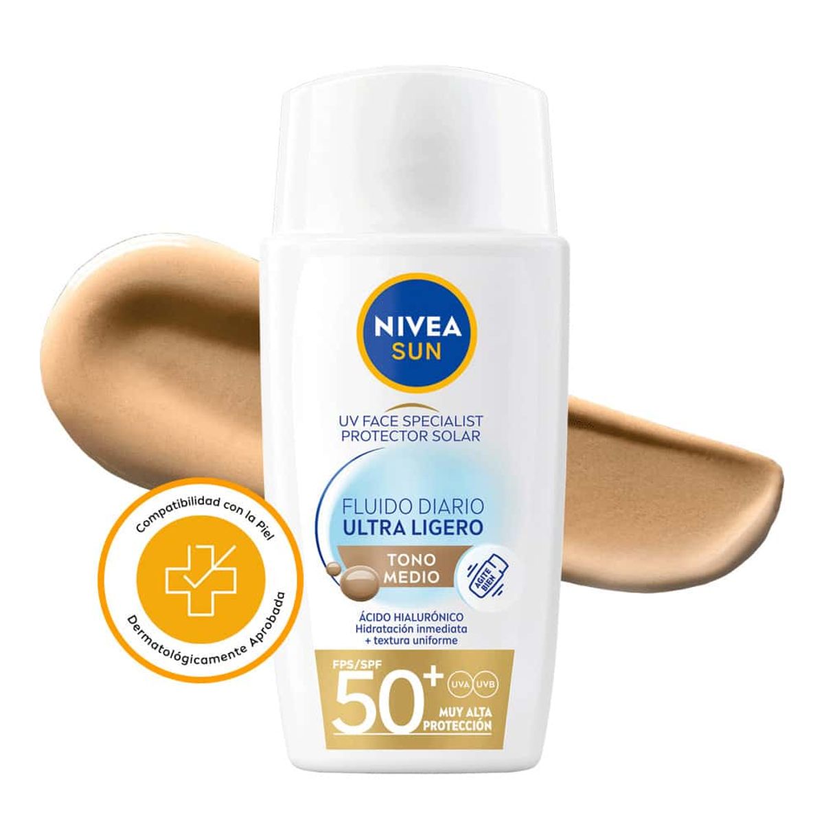 NIVEA - Nivea Sun Fluido Diario Ultraligero 40Ml - Tono Medio