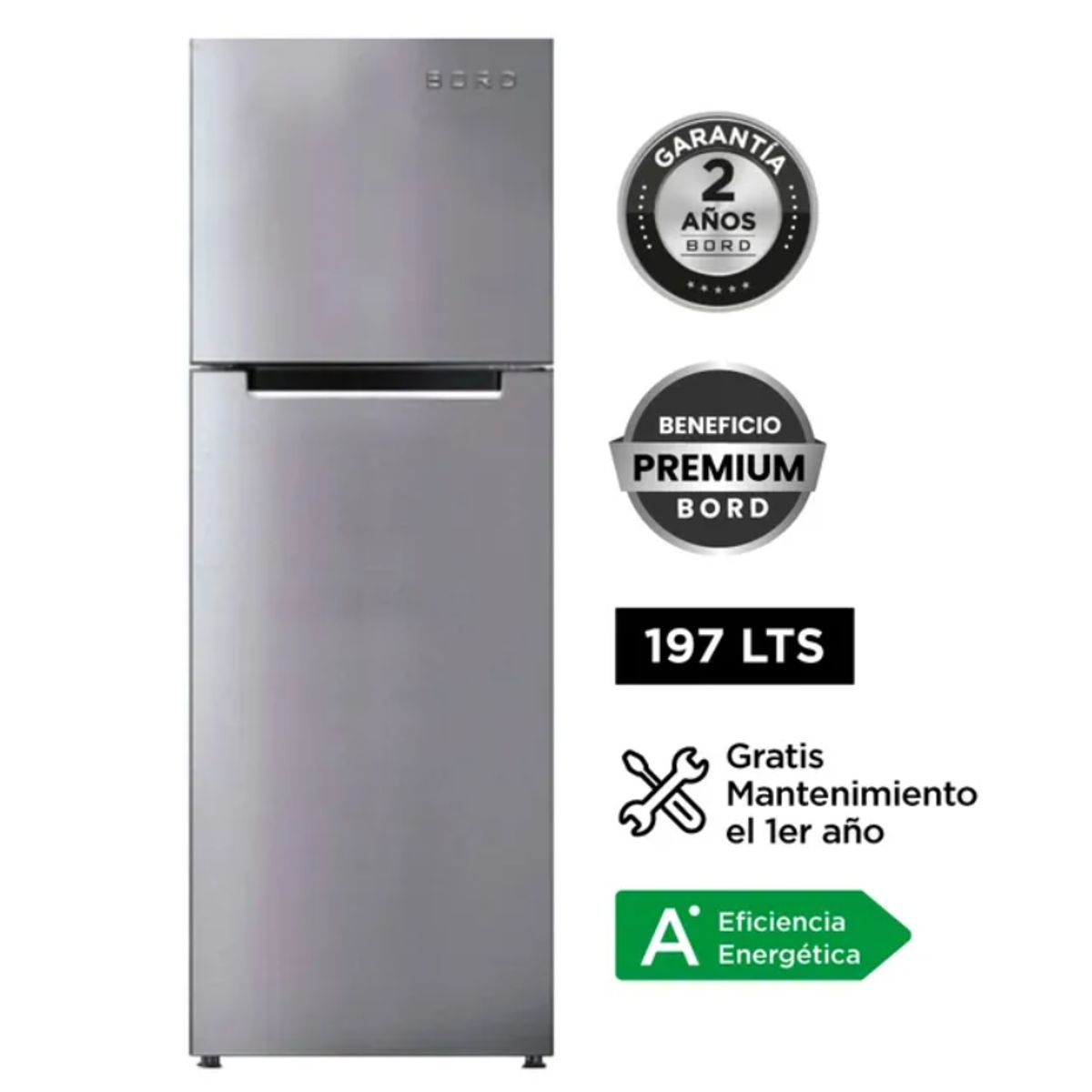 BORD - Refrigeradora Bord 197LT No Frost RE190NFI-H