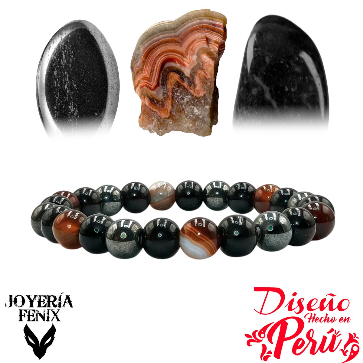 JOYERIA FENIX - Pulsera Triple Protección Turmalina - Joyería Fenix