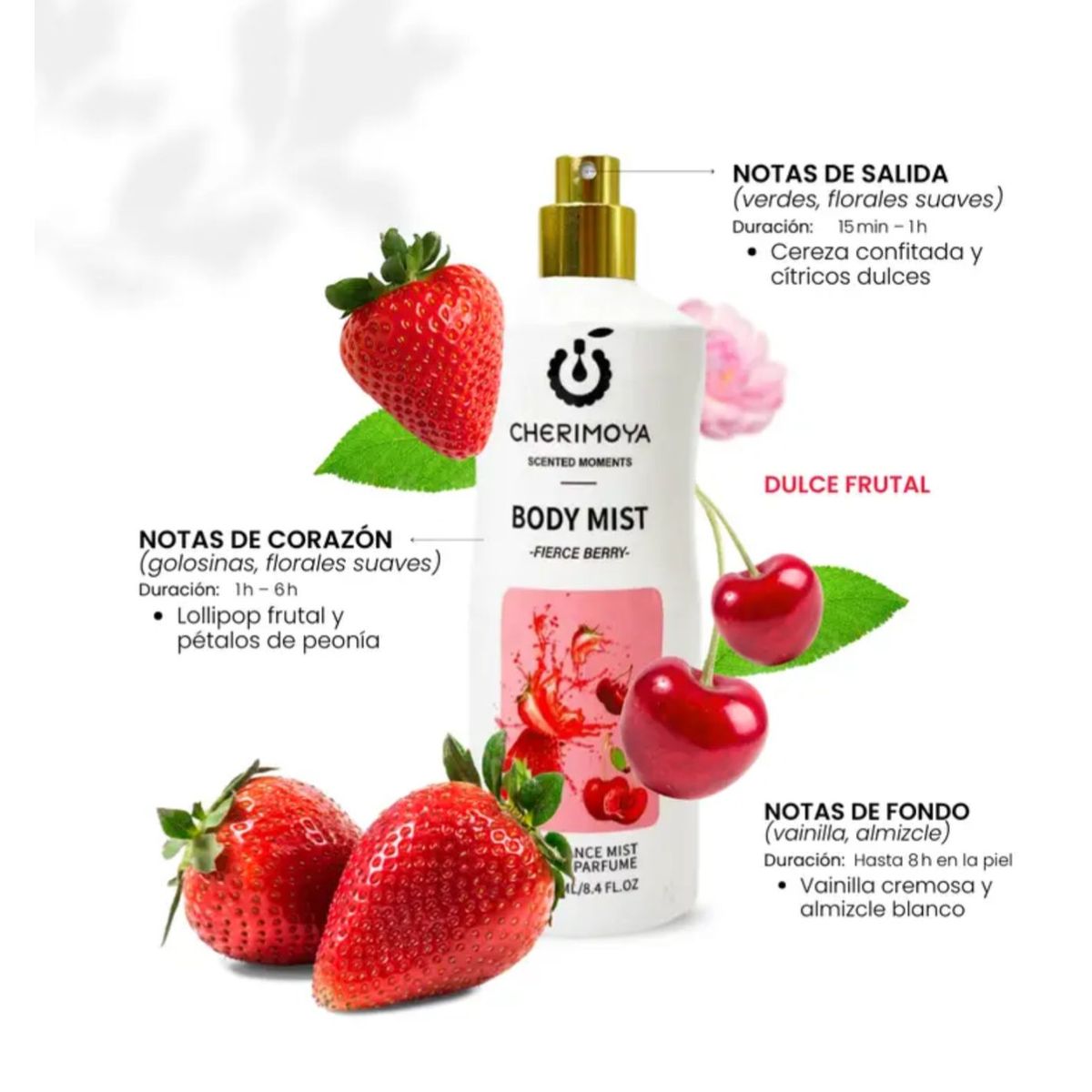 CHERIMOYA - Body Mist Cherimoya Fierce Berry 250 ml – Fragancia Dulce Frutal