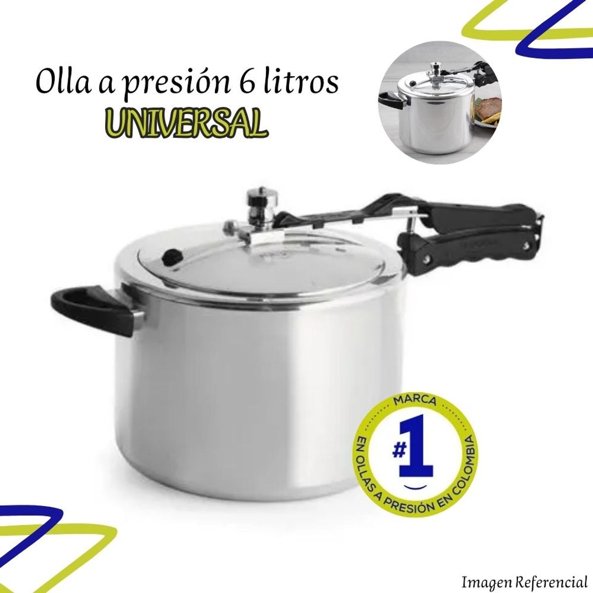 GENERICO - Olla Presion Universal Lpc de 6 Lt V2 con Regalo