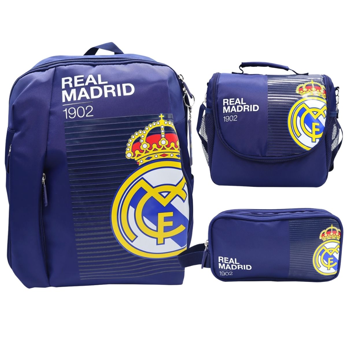 CHILDRENS CLUB - Pack Escolar Mochila Real Madrid Futbol Juvenil Oficio