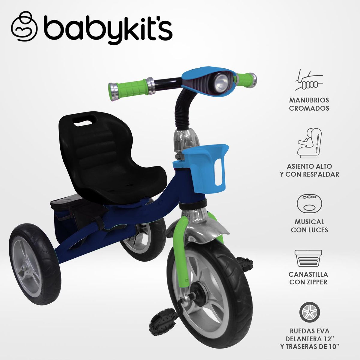 Baby Kits - Triciclo Magnum Azul-Verde