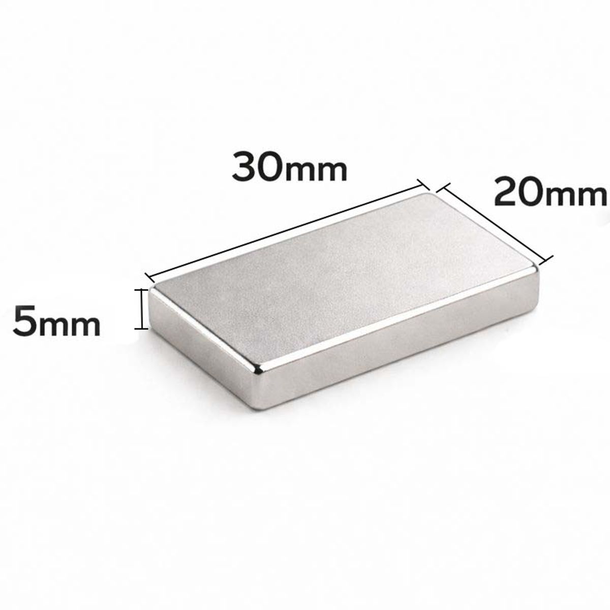 Iman de Neodimio Modelo Rectangular 30x20x5mm 1 und, marca GENERICO - Foto 2