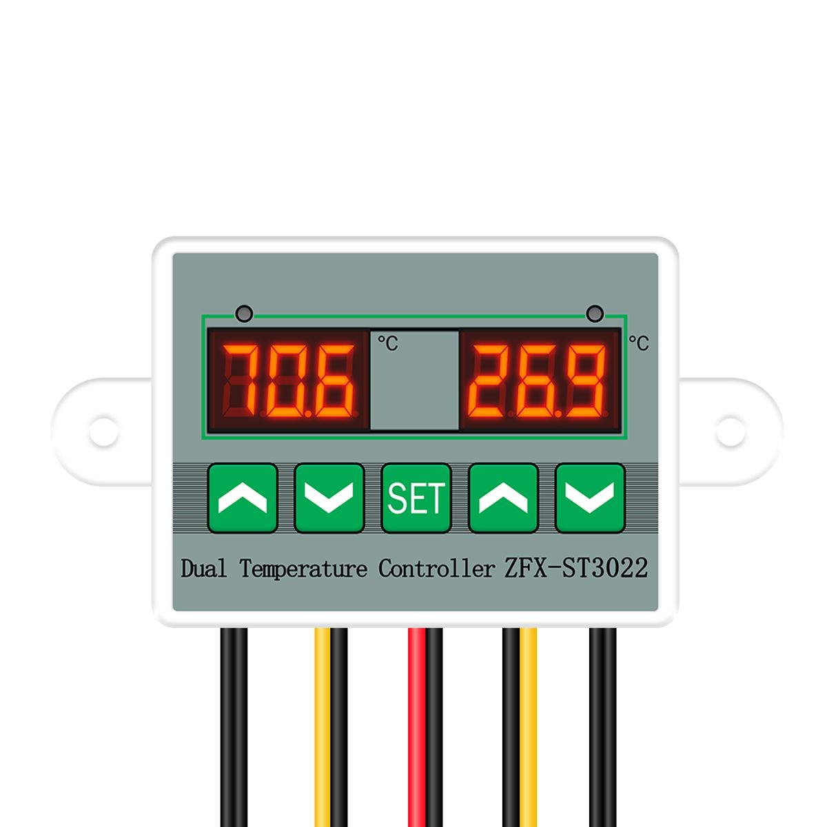 GENERICO - Controlador de Temperatura Digital Doble ZFX-ST3012