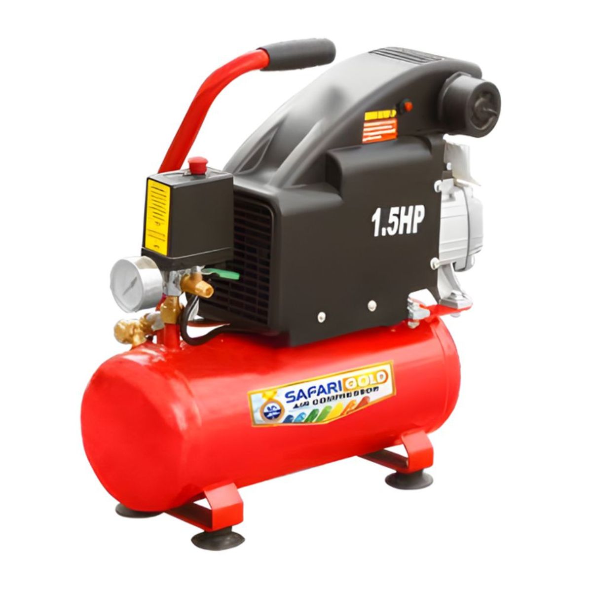 GENERICO - Compresora 9 LITROS 1.5HP 220V 8BAR Rojo - 8KC-9L RD Safari