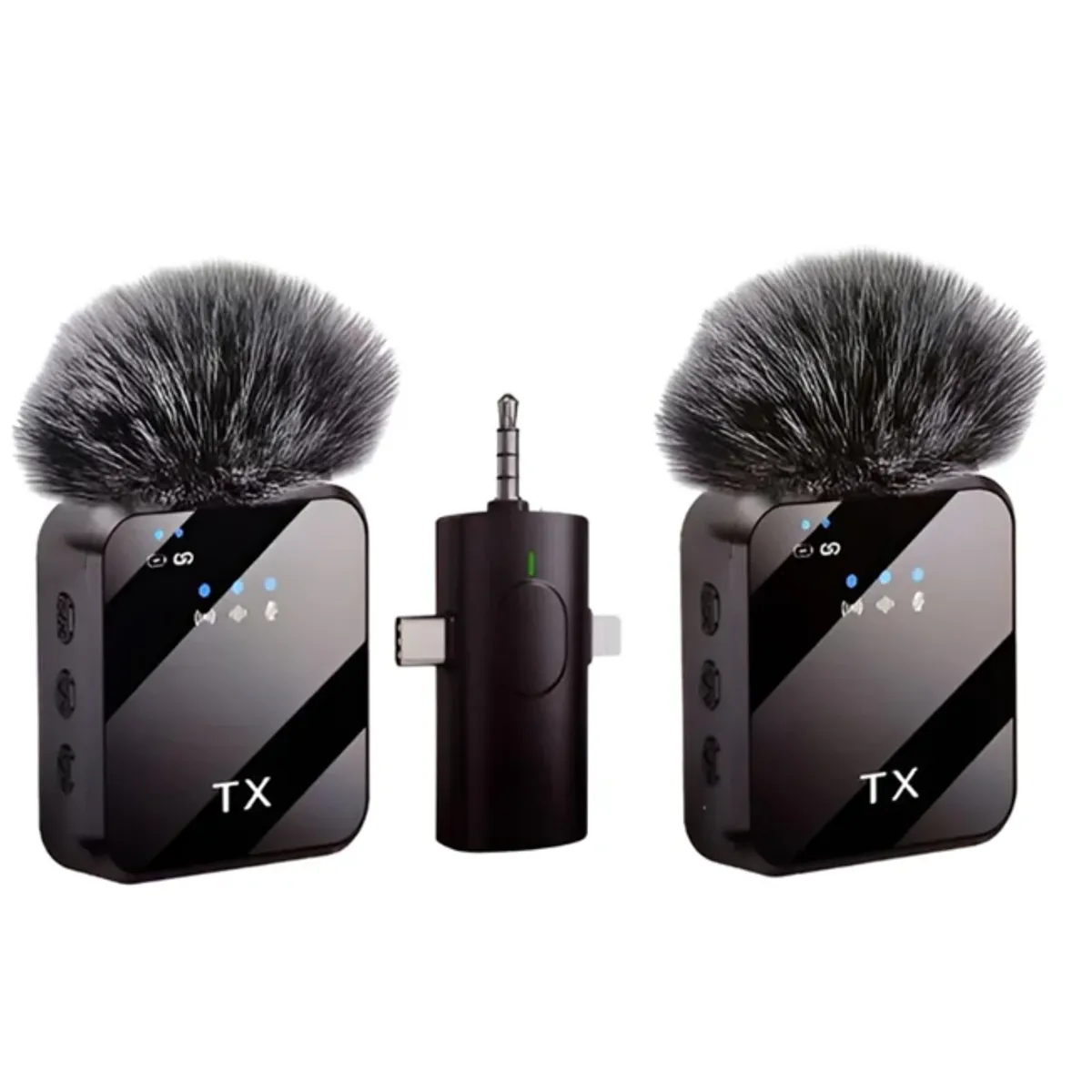 JM IMPORT - MICRÓFONO SOLAPERO TIPO C + ADAPTADOR PARA IPHONE F11