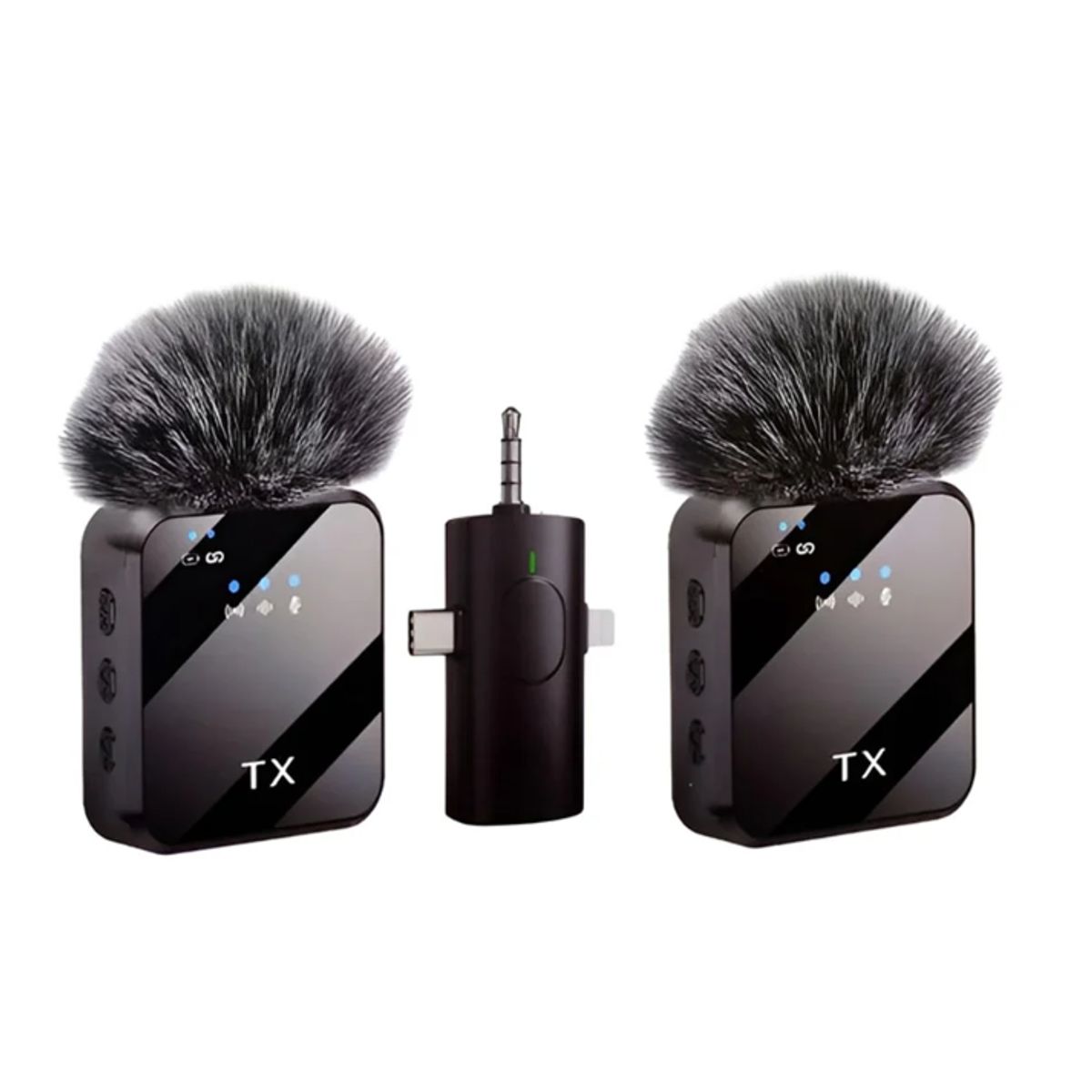 JM IMPORT - MICRÓFONO SOLAPERO TIPO C + ADAPTADOR PARA IPHONE F11