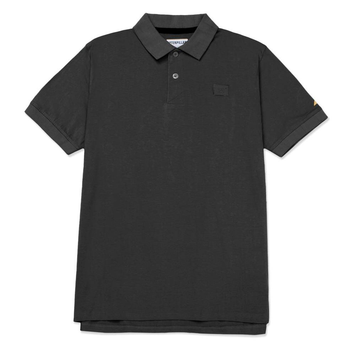 Caterpillar - Polo Camisero Hombre Cat Logo Jersey Negro