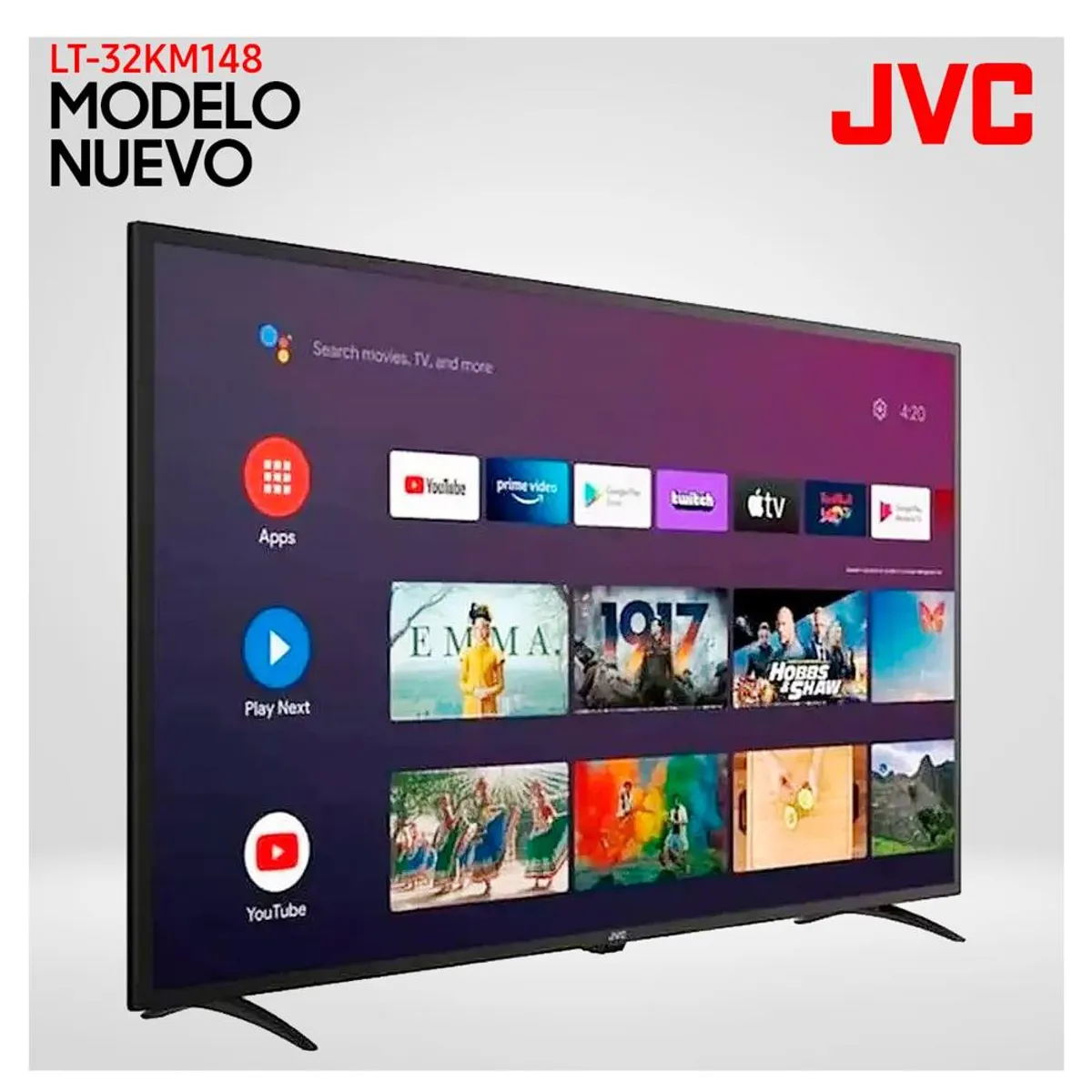 JVC - Televisor JVC 32 Pulg. Smart TV GOOGLE TV HD LED LT-32KM148