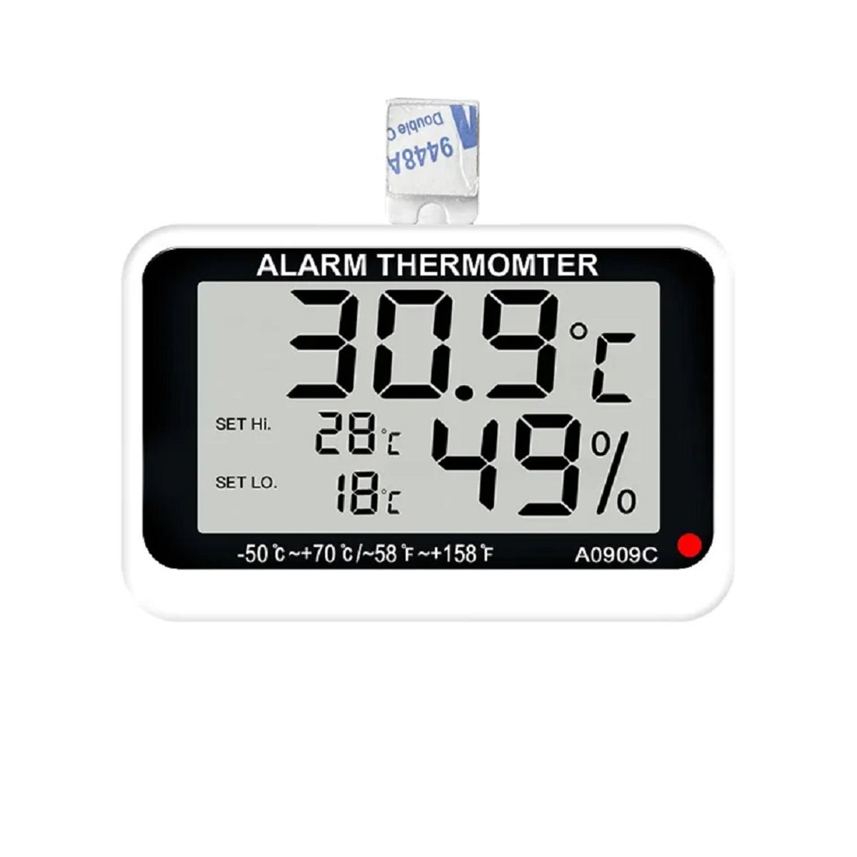 GENERICO - Termometro Digital con Alarma Frio Caliente Freezer A9090C
