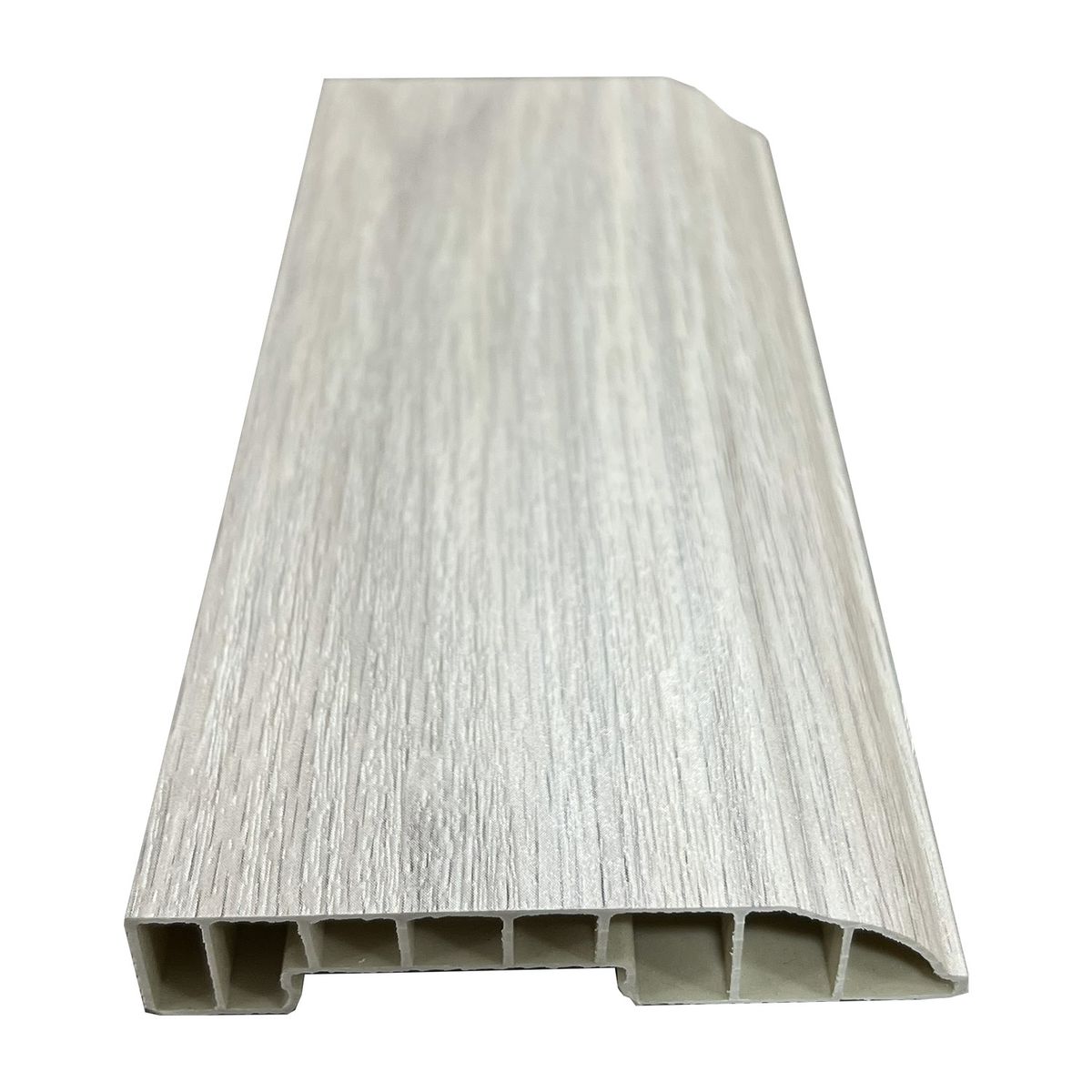 BALEXPO - ZOCALO PVC ROBLE GREIGE 8CM ALTO MEDIDAS 2400X80X15MM