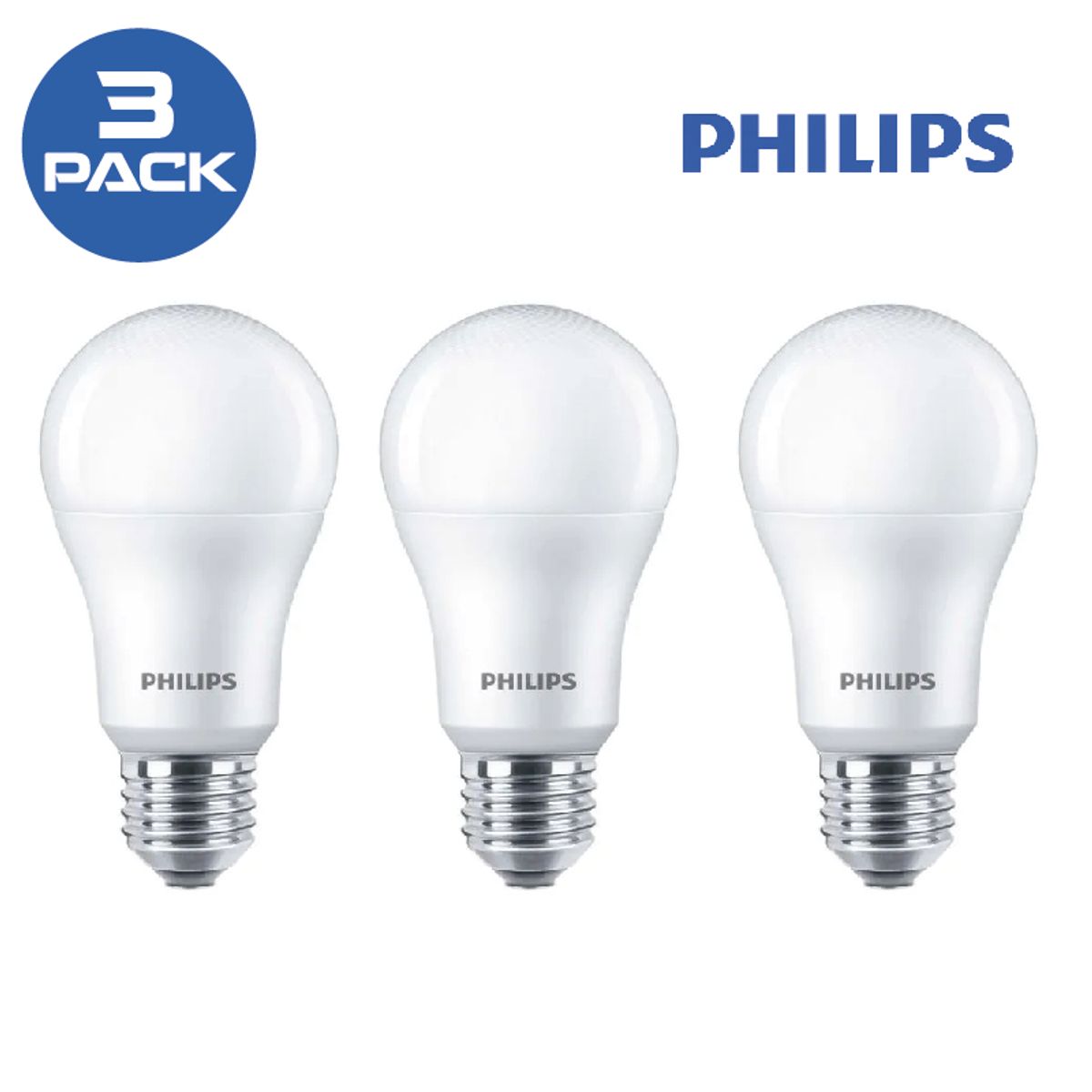 PHILIPS - Pack 3 Focos LED 13W Luz Blanca Philips EcoHome E27 6500K