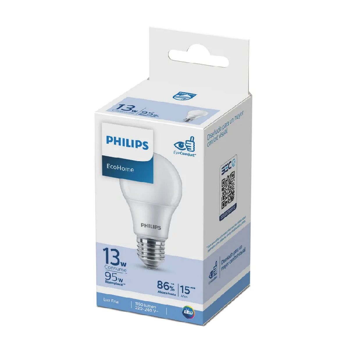 PHILIPS - Pack 3 Focos LED 13W Luz Blanca Philips EcoHome E27 6500K