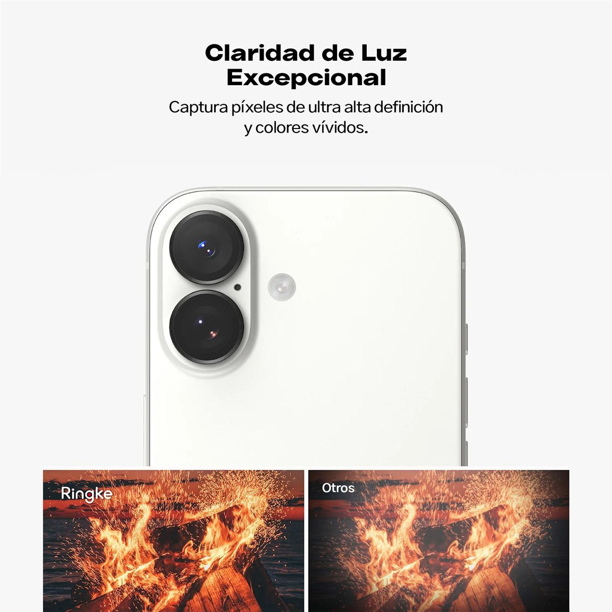 RINGKE - Protector Camara iPhone 17 Ringke Vidrio Templado Marco Aluminio Dureza 9H 2UND