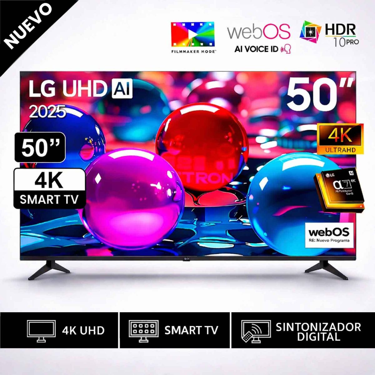 LG - Televisor Lg 50 Pulg Ultra HD 4K AI ThinQ 50UA7300PSB Modelo 2025