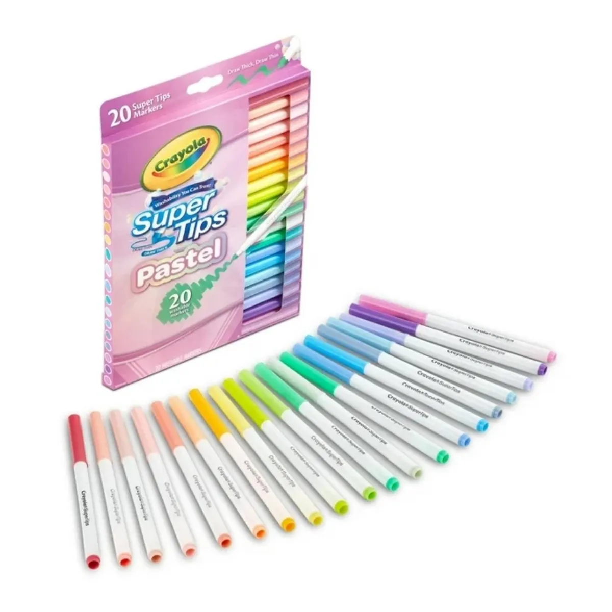 CRAYOLA - Plumones Lettering Crayola SuperTips Pastel x 20 unds