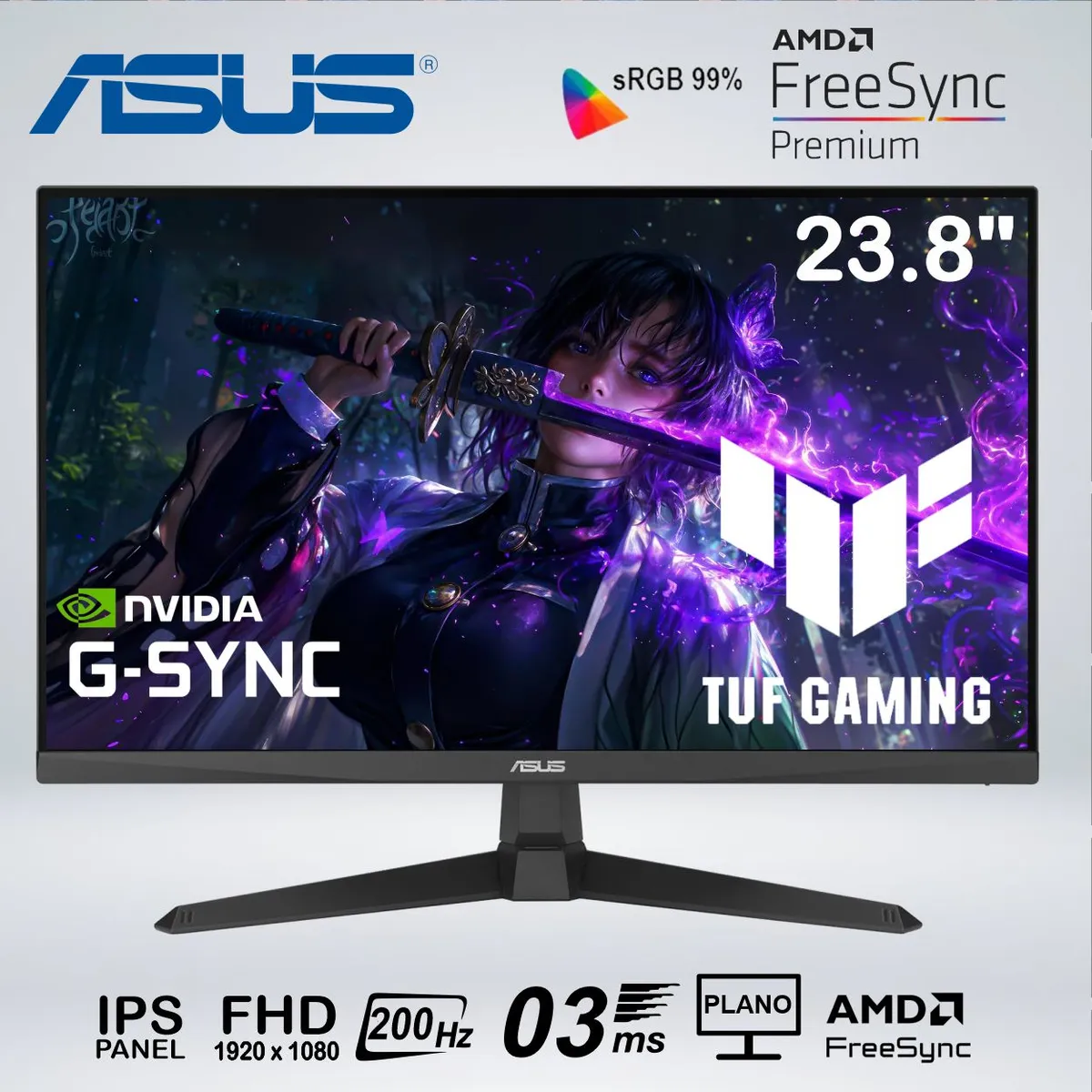 ASUS - MONITOR GAMER VG249Q5A FULL HD 23.8 "  fast IPS 200hz 0.3ms G SYNC SPEAKER