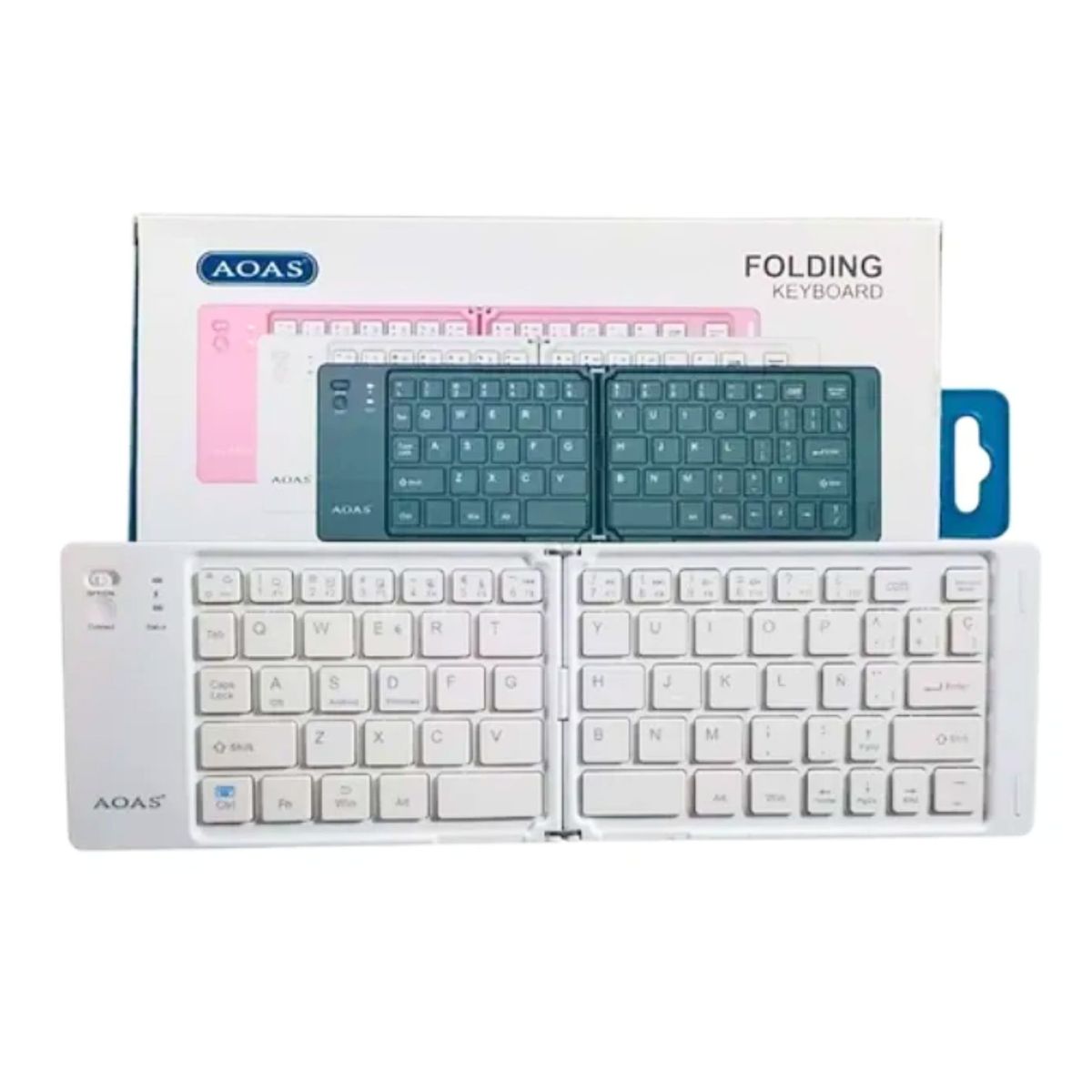 GENERICO - Teclado Plegable Bluetooth AOAS - Recargable y Ultra Portátil - Para Tablet iPad  y Smartphone