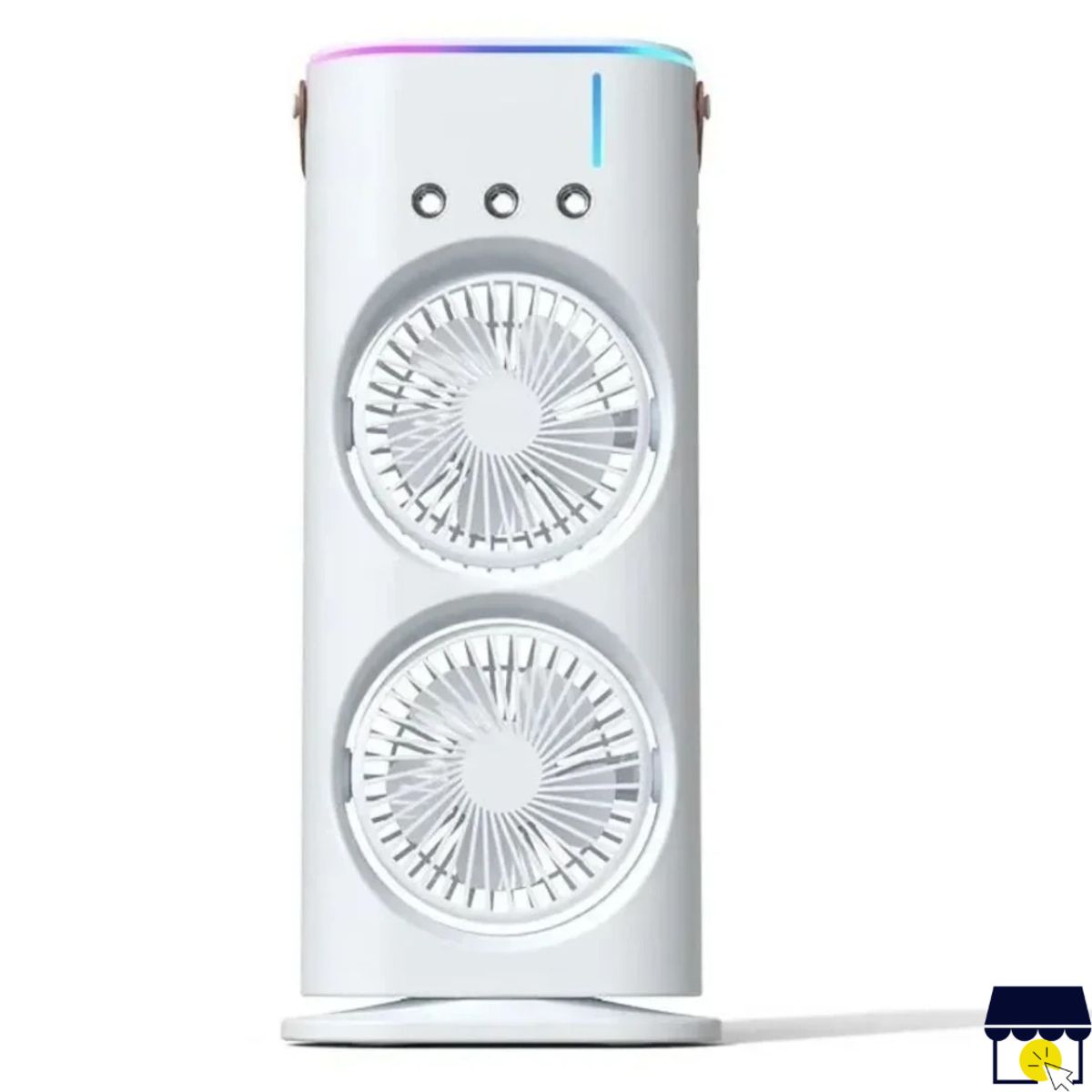 GENERICO - Ventilador aire acondicionado portatil humidificador recargable giratorio con control