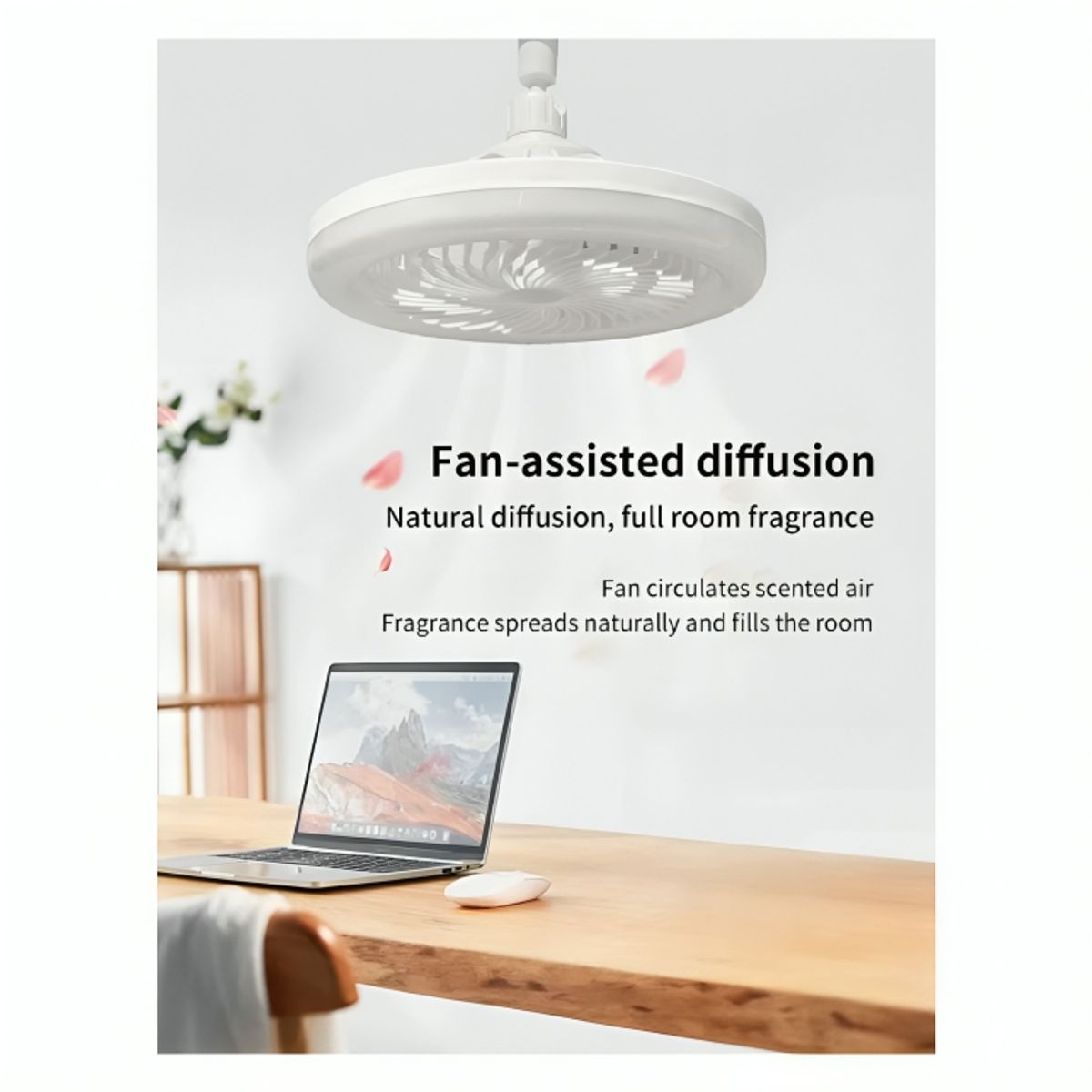 GENERICO - Foco Led Ventilador 3 Velocidades Temporizador 3 Luces a Control Remoto para oficina Hogar 30 W