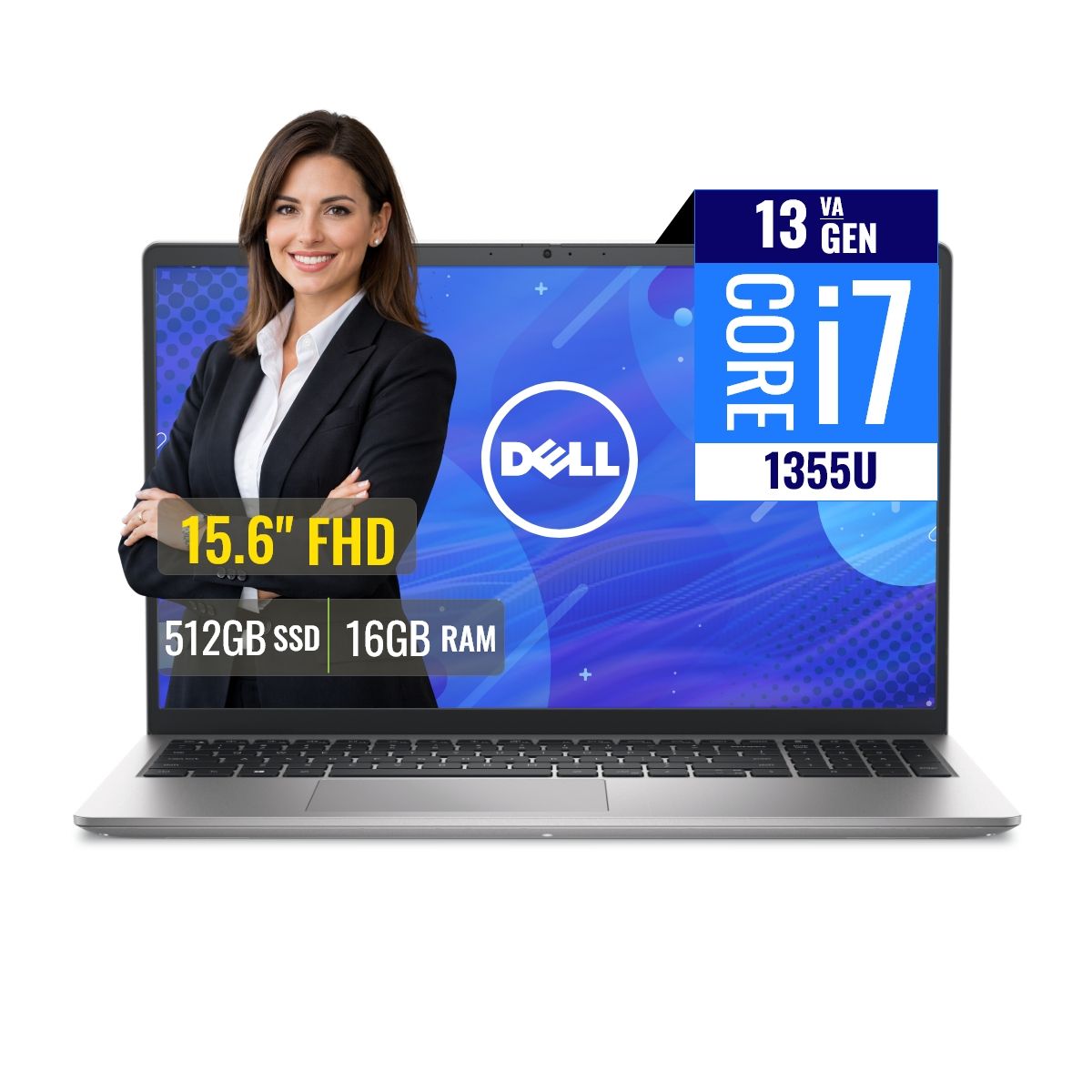 Dell - Laptop Dell DC15250 Intel Core i7 1355U 16GB RAM 512GB SSD M2 156 FHD FreeDOS