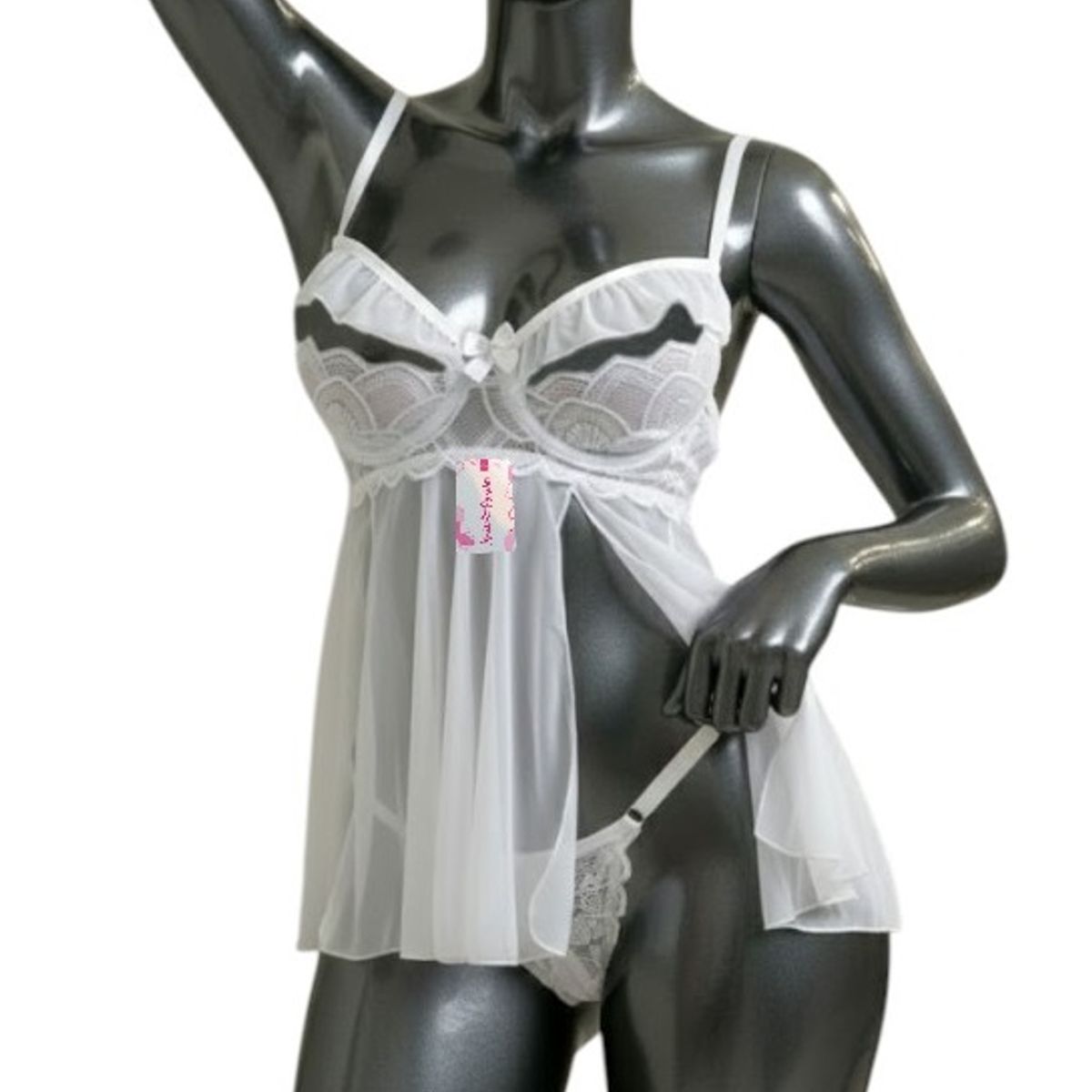 GENERICO - BABYDOLL LENCERIA DE ENCAJE SEXY NAVIDAD