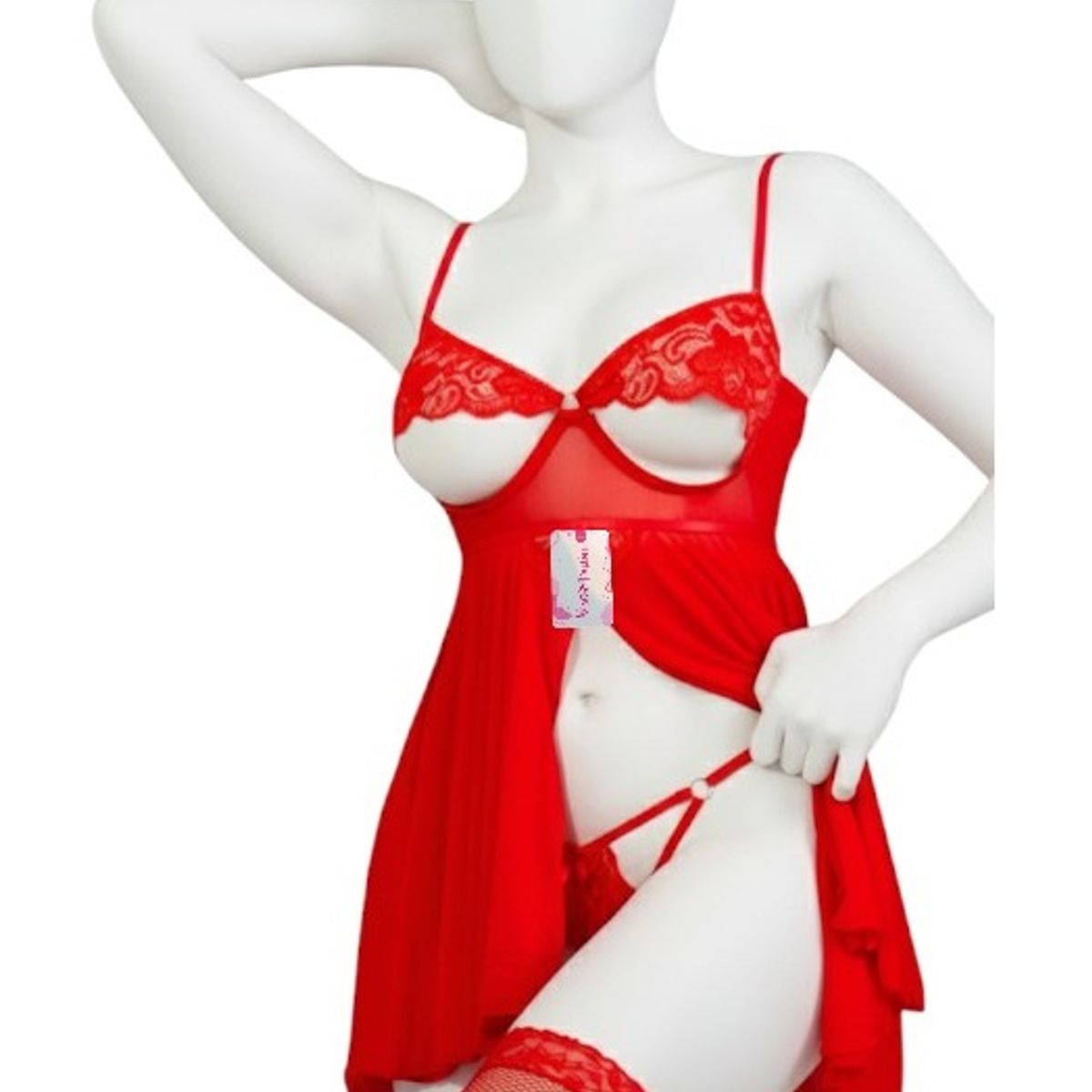 GENERICO - BABYDOLL LENCERIA DE ENCAJE SEXY