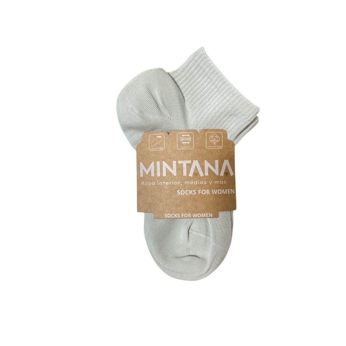 MINTANA - PACK 3 MEDIAS 100% SIN COSTURA  TOBILLERA MUJER MINTANA