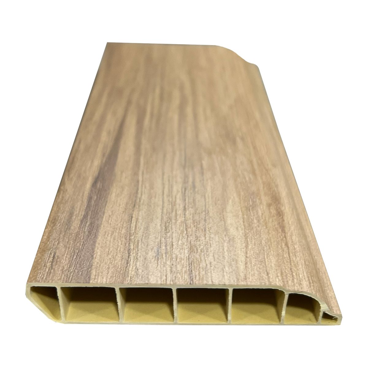 BALEXPO - ZOCALO PVC ROBLE NUEZ 8CM ALTO MEDIDAS 2400X80X14MM