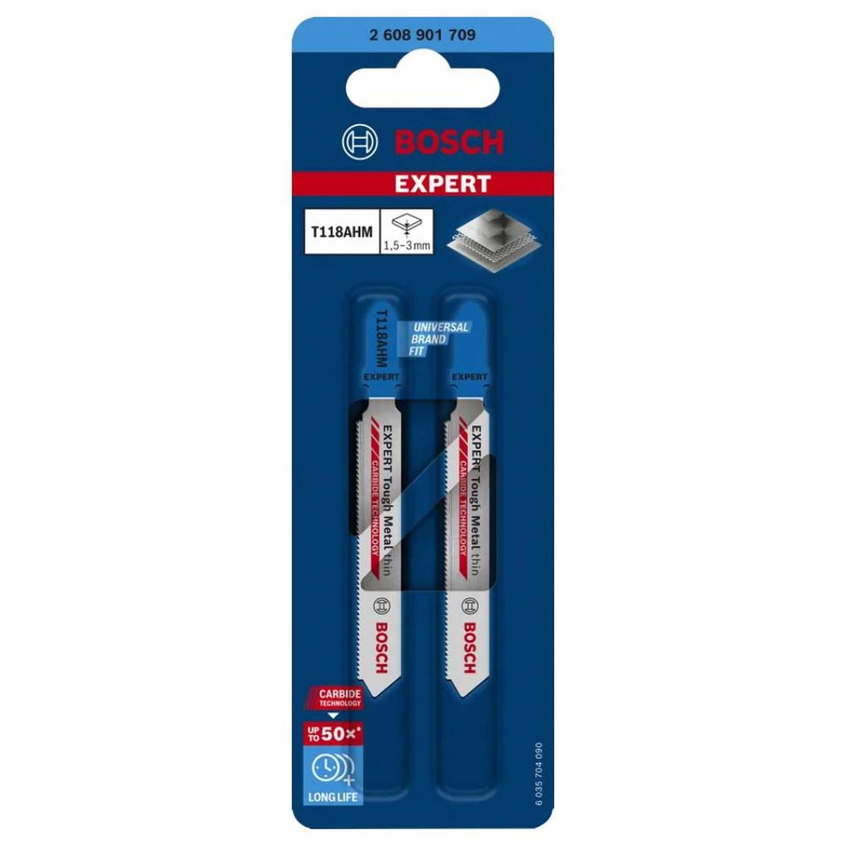BOSCH - Hoja de Calar para Acero StainlessSteel T118AHM Corte Recto Bosch 2608.901.709-000