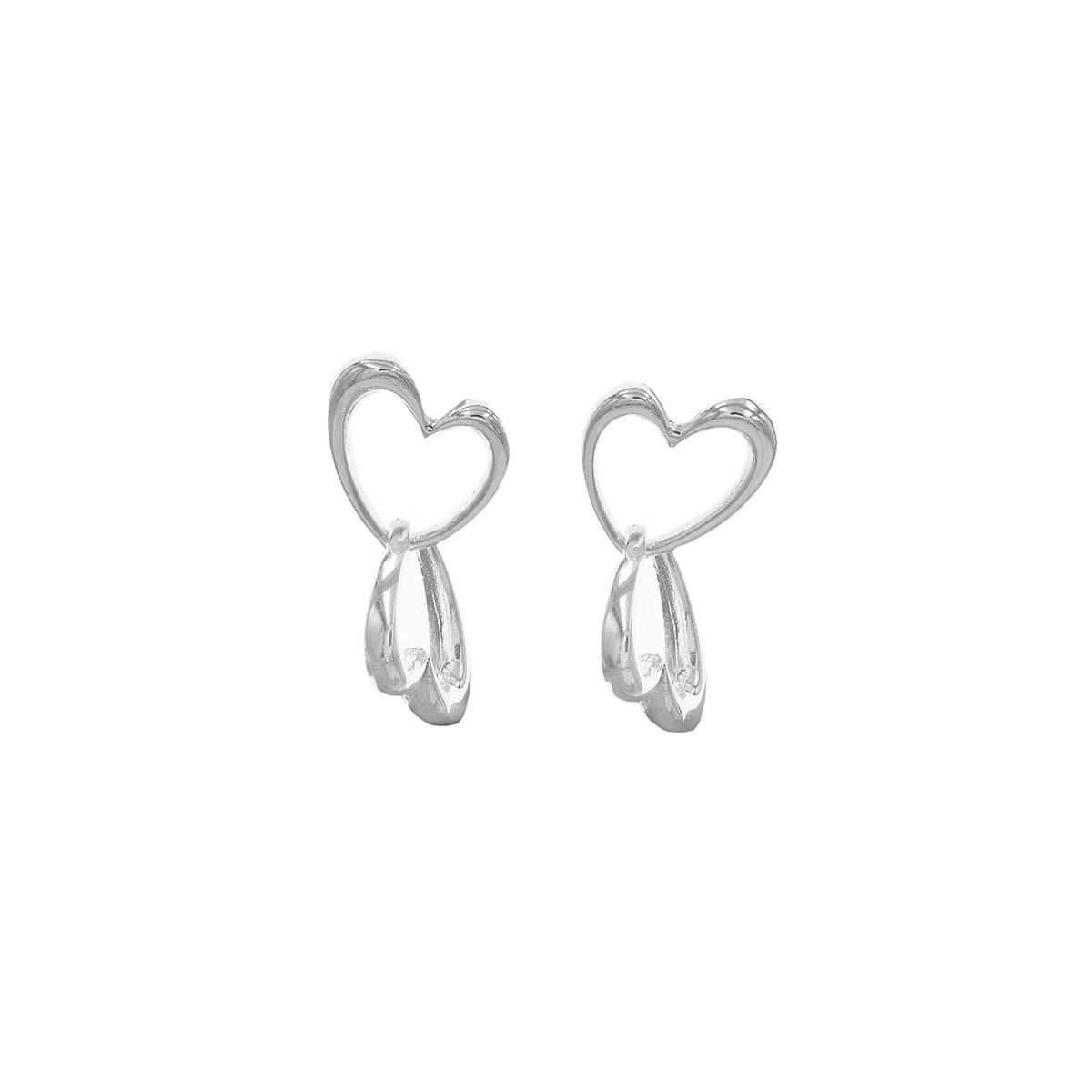 BALIQ - Aretes Corazón Plata 925