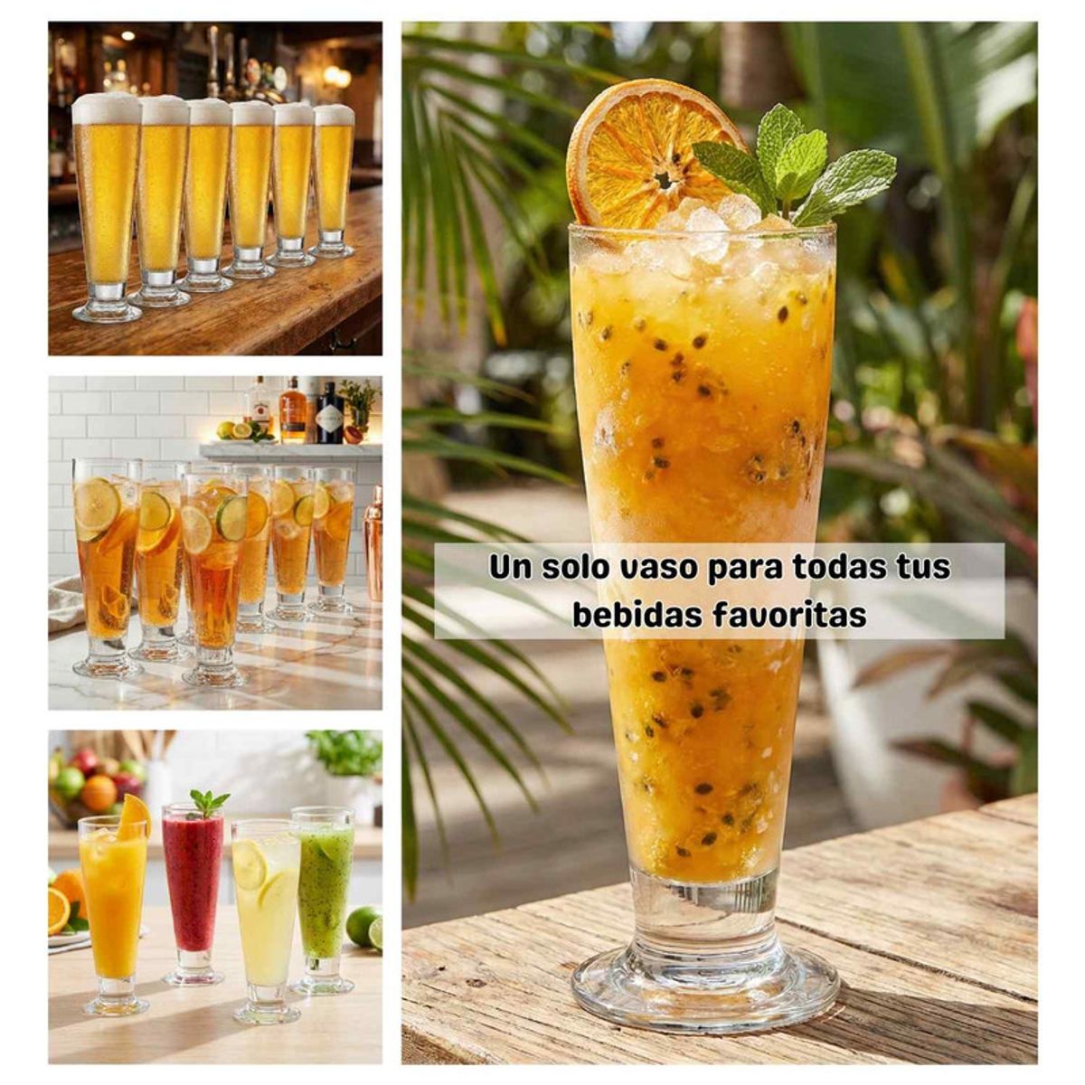 Vasos Para Cerveza Nadir Tulipa 300ml Set X12, marca NADIR - Foto 2