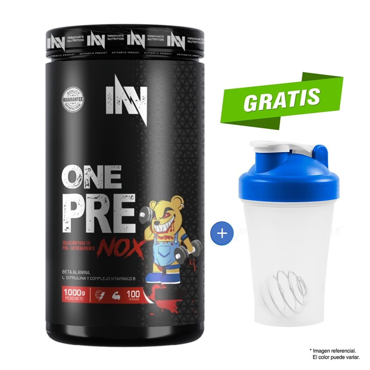 INN INNOVATE NUTRITION - One pre nox 1kg pre entreno INN Fruit Punch