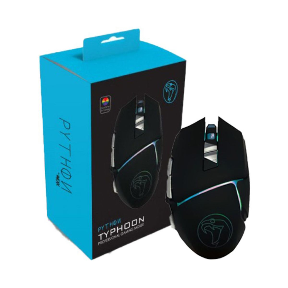 IMEXX - MOUSE IMEXX PYTHON GAMING, SENSOR HASTA 2400 DPI, ILUMINACION RGB, CONEXION USB, COLOR NEGRO