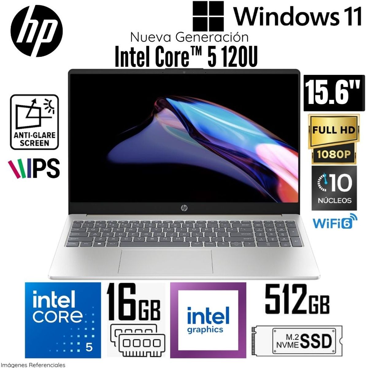 HP - Laptop HP 15-FD0260LA Intel Core 5 120U 16GB RAM 512GB SSD 15.6" FHD - Dorado Cálido