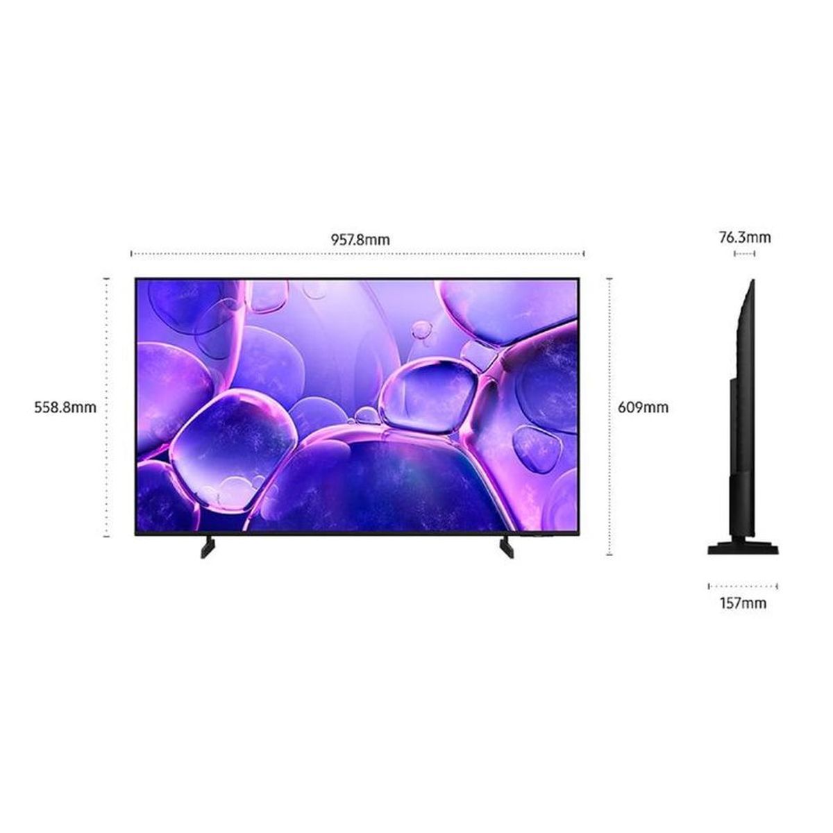 SAMSUNG - Televisor Samsung 43"  Pulg. Crystal UHD 4K Smart TV UN43U8000FGXPE Modelo 2025 - Negro