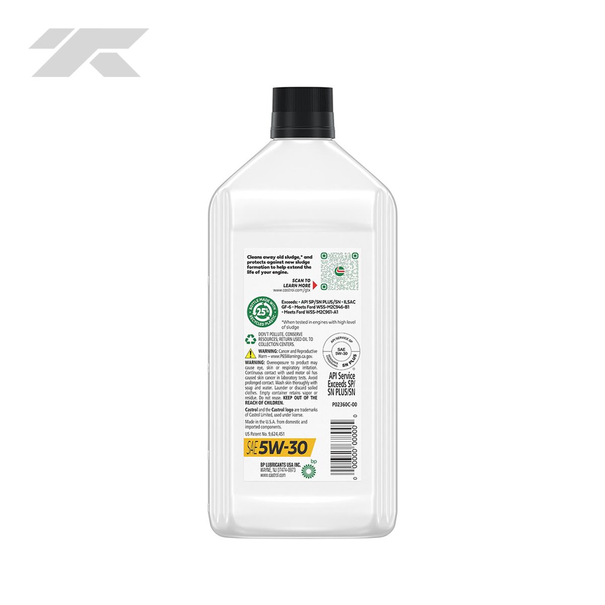 CASTROL - Aceite Castrol GTX Ultraclean 5W-30 Litro