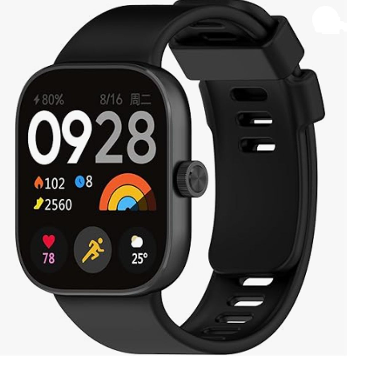 GENERICO - Correa de Silicona para Redmi Watch 4 - NEGRO