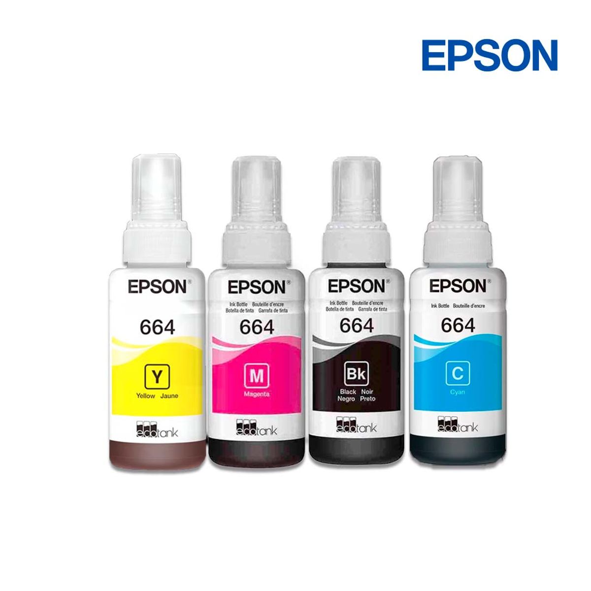 EPSON - Kit Tinta Epson 664 Original Negro Cian Magenta Amarillo