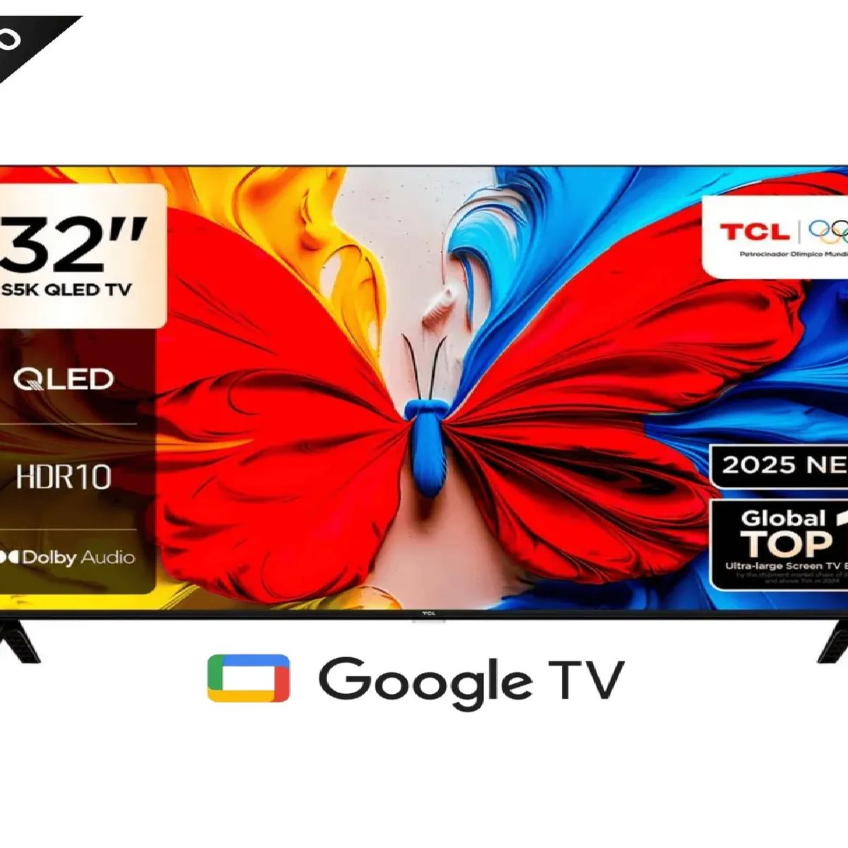 TCL - Televisor TCL QLED 32” Full HD Google TV  32S5K