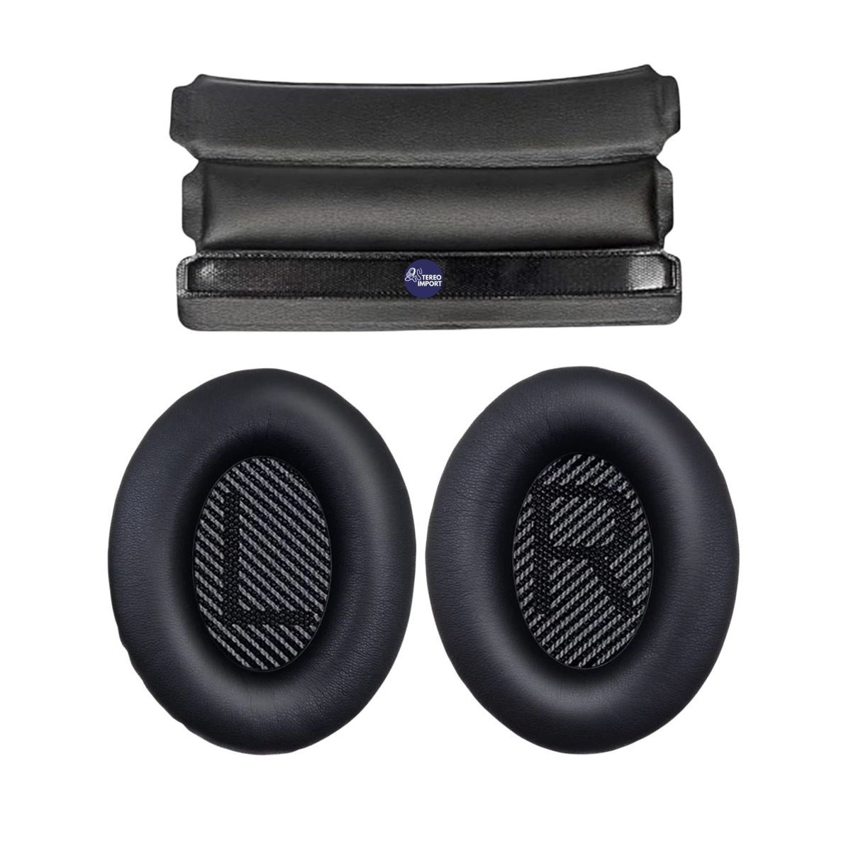 GENERICO - Almohadillas y Cojín de Vincha para Bose Qc25 Qc35 Fácil Instalación Negro