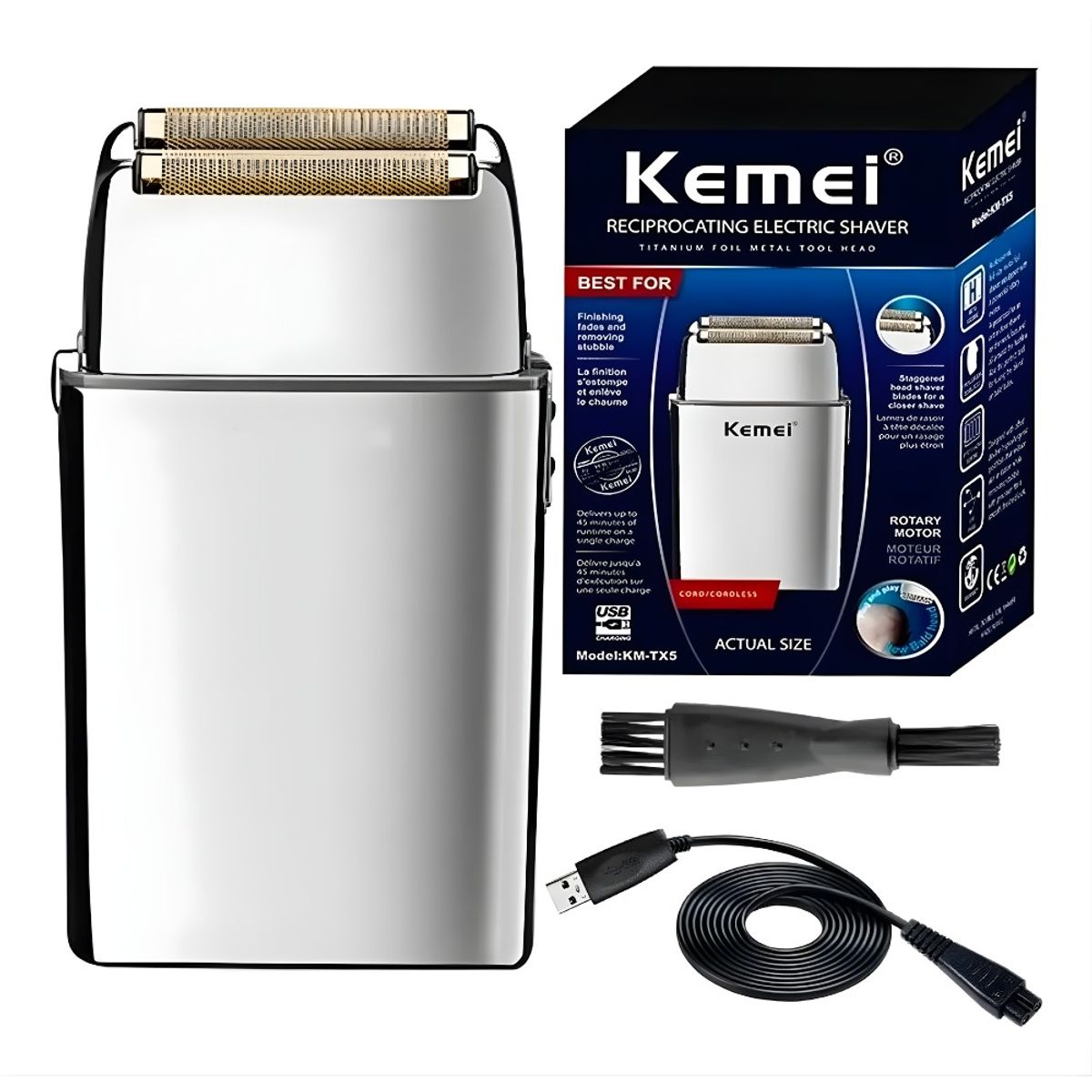 KEMEI - Afeitadora Eléctrica Kemei Km-tx5 Shaver Inalámbrica