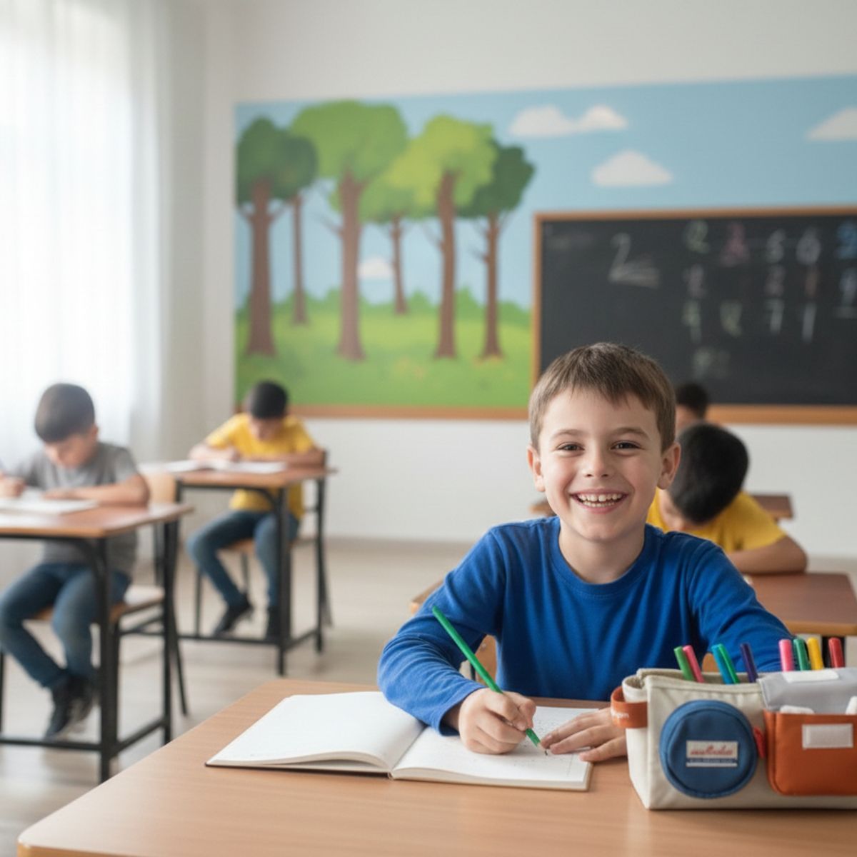 GENERICO - Cartuchera de 3 Compartimentos Gris