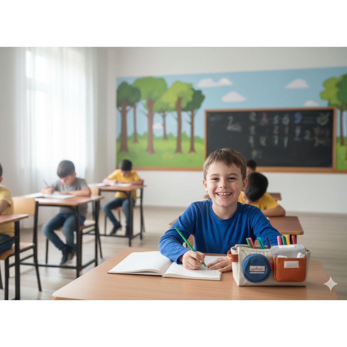 GENERICO - Cartuchera de 3 Compartimentos Gris