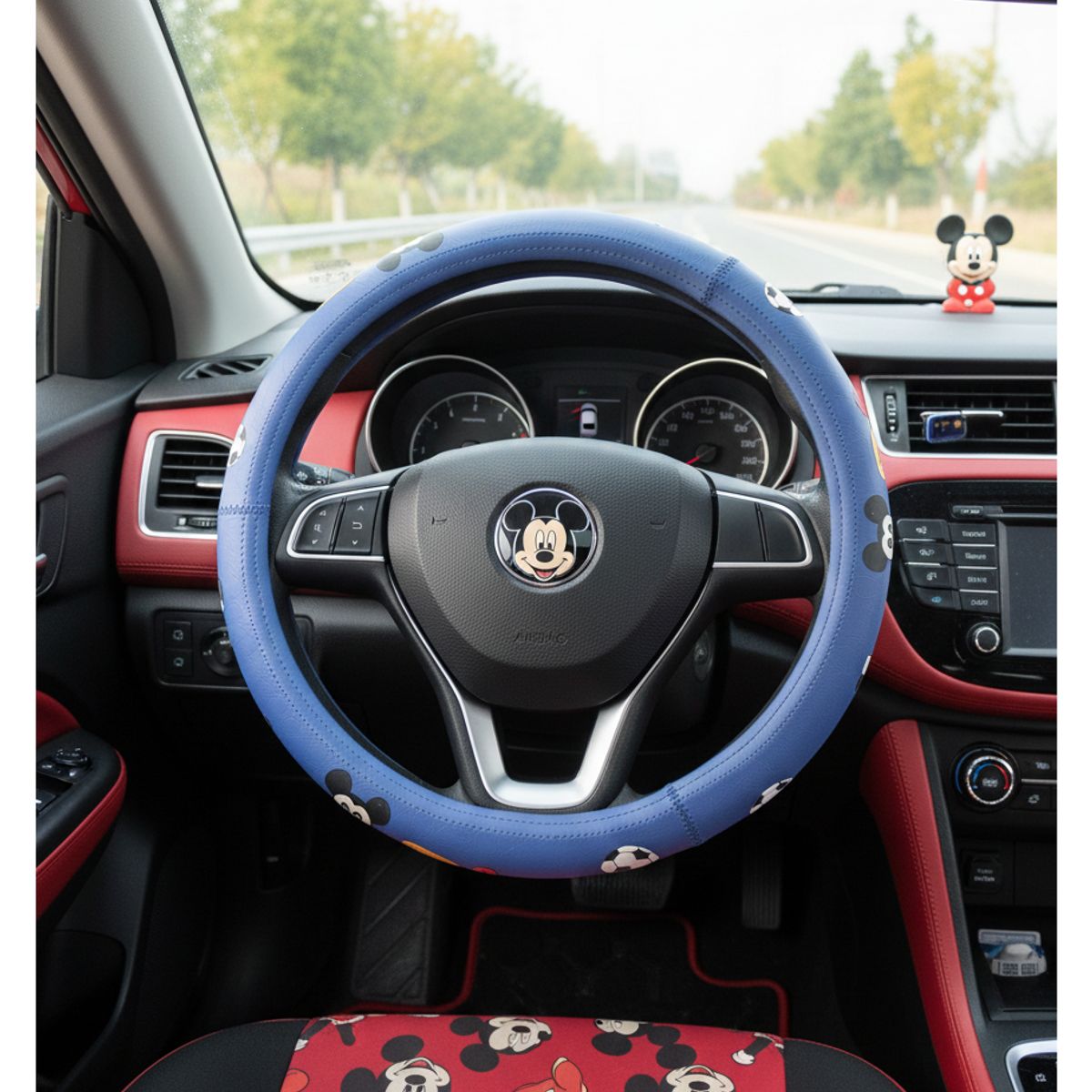 JET - Funda De Volante DISNEY Azul Diseño Original Exclusivo Mickey
