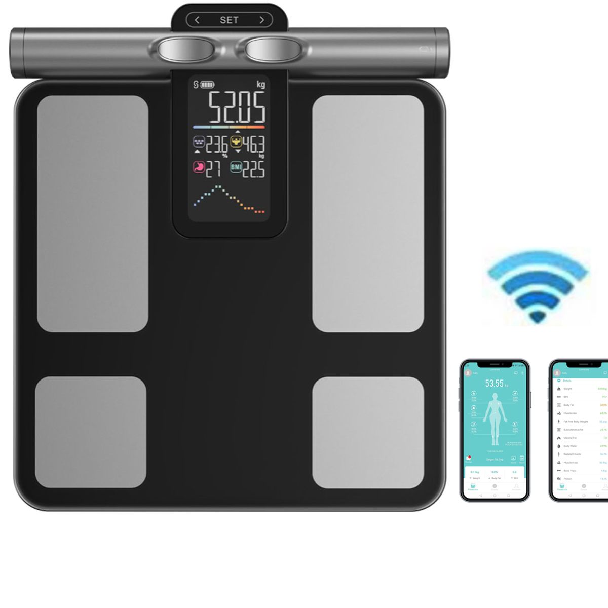 GENERICO - Balanza EUROMAR Professional Bluetooth App Celular 8 Electrodos G78-BT