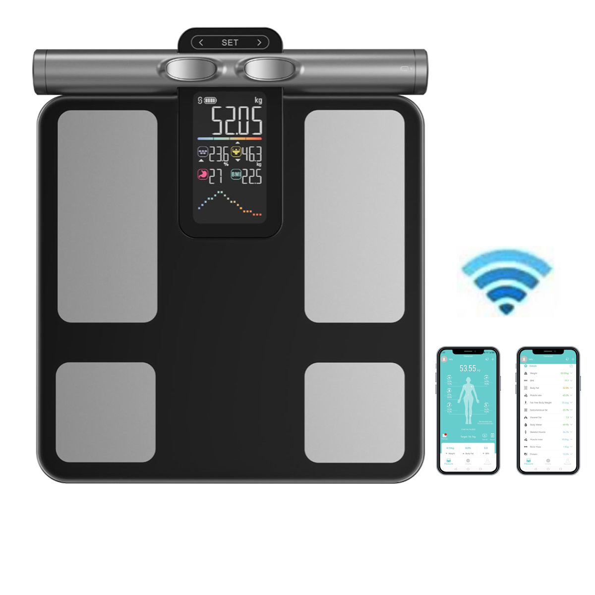 GENERICO - Balanza EUROMAR Professional Bluetooth App Celular 8 Electrodos G78-BT