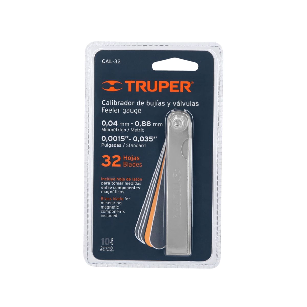 TRUPER - Calibrador de 32 hojas Acero y Latón Truper CAL-32 14397