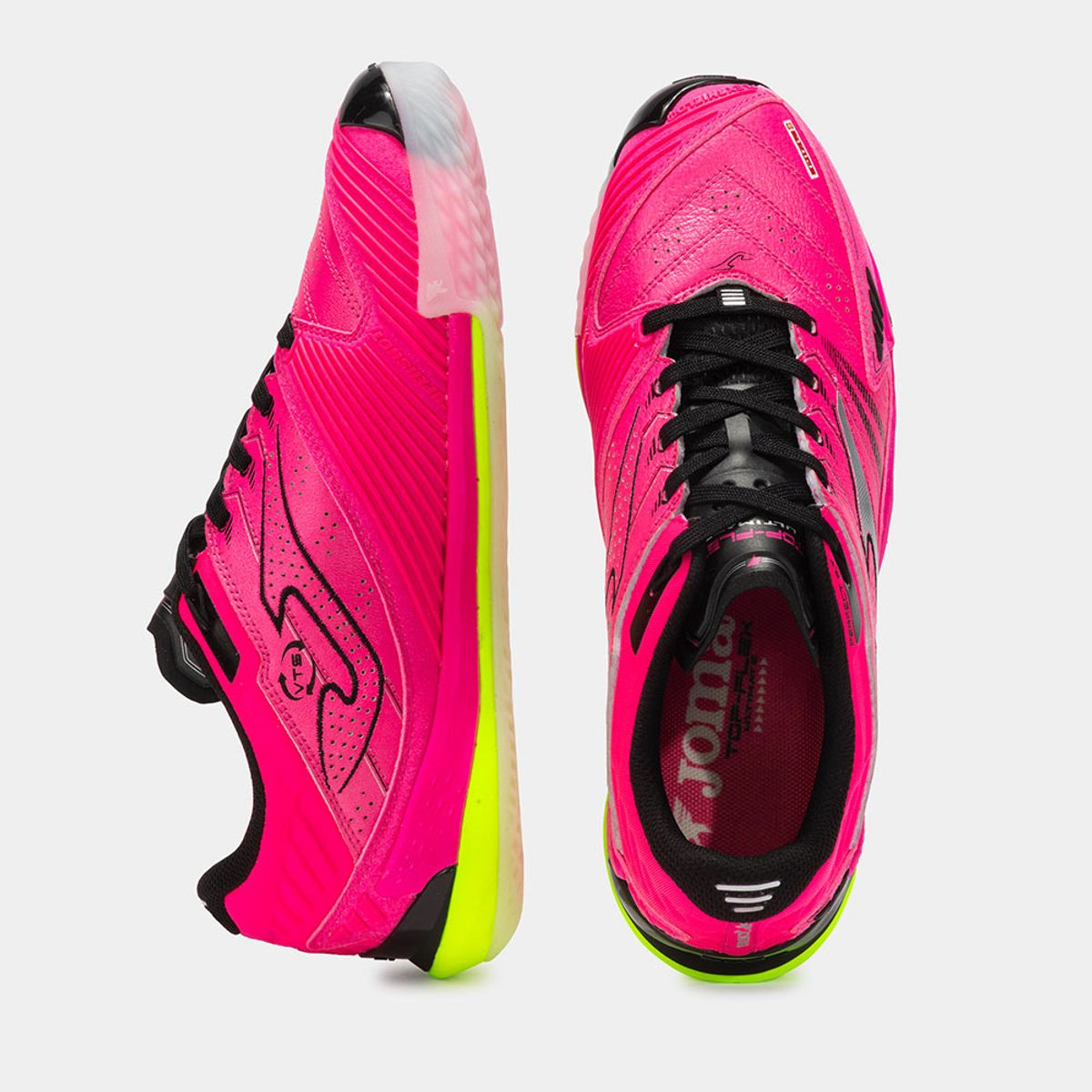 Joma - Zapatillas Futbol Sala Top Flex Ultimate 2510 IN Fucsia Negro Amarillo Flúor